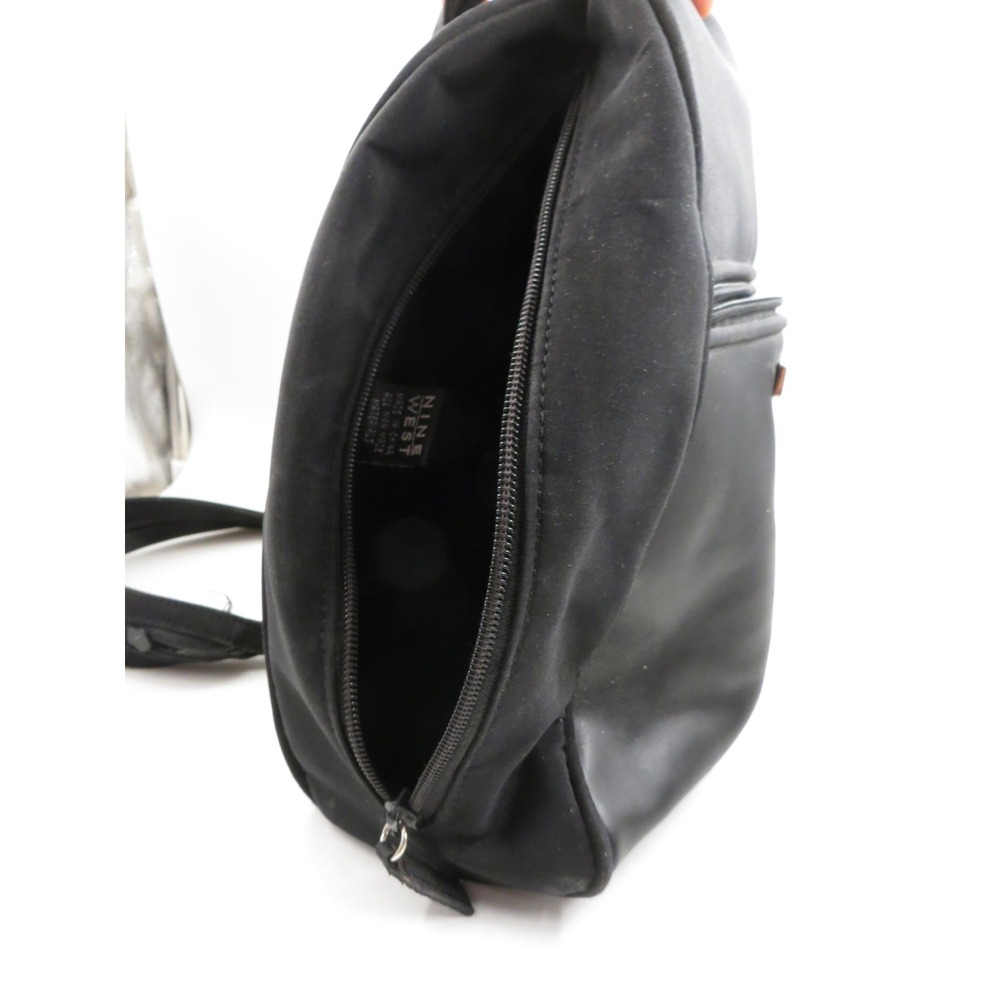 Nine West Backpack Womens Black Medium Nylon Convertible Shoulder Bag Purse Zip - Picture 5 of 7